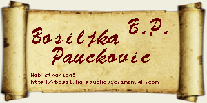 Bosiljka Paučković vizit kartica